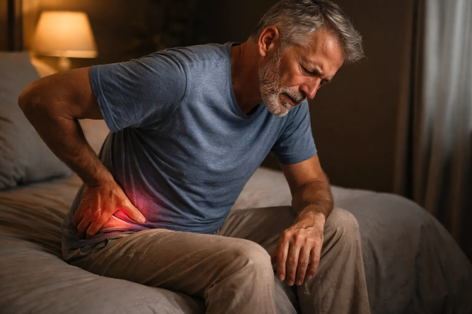 Man suffering from nerve pain