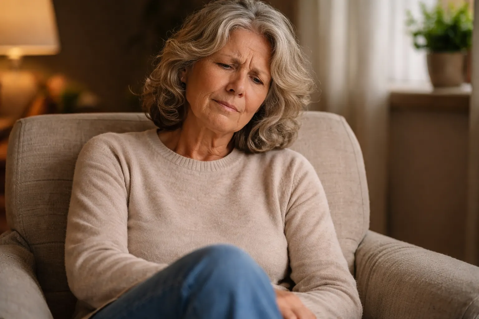 Person recognizing nerve pain symptoms